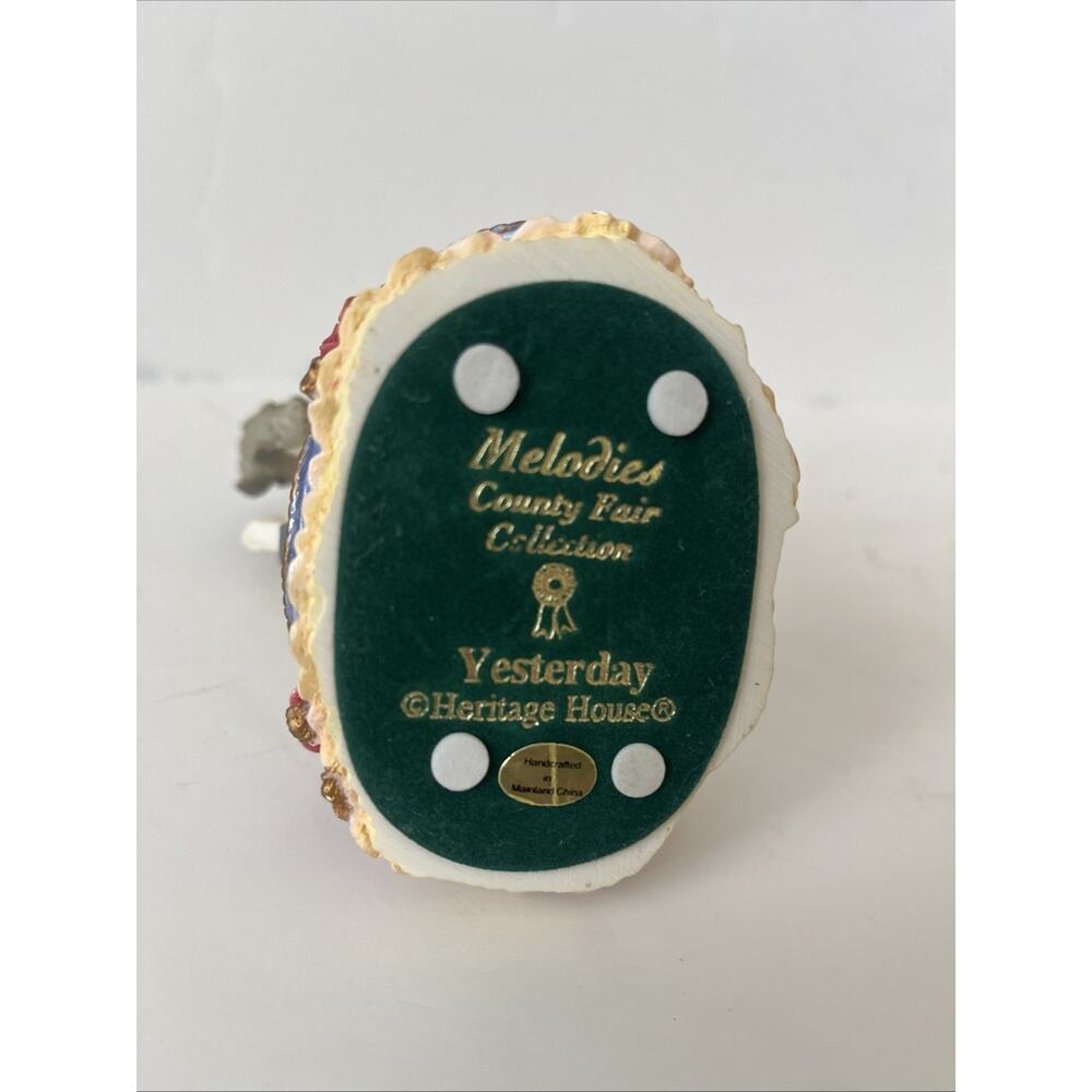 Vintage Heritage House Melodies County Fair Collection Carousel Music Box #2160 - Picture 6 of 9
